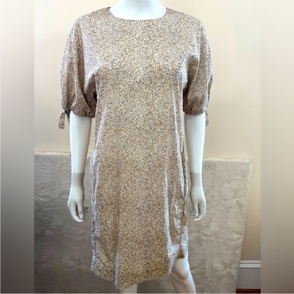 COS Graphic Yellow Cotton Casual Day Afternoon Play Mod Dress Women's Small